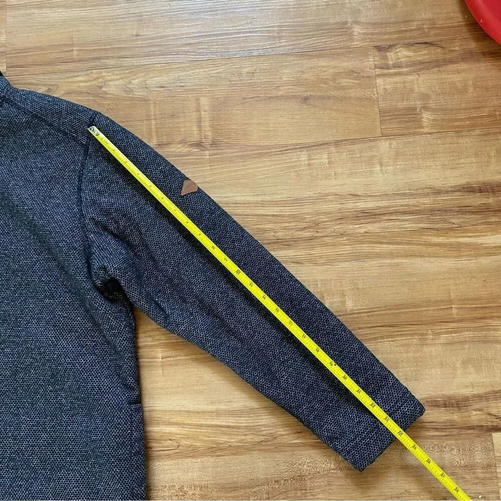 ORVIS Men L Black 1/4 Zip Sherpa Fleece Lined Pullover Sweater Outdoor Warm Hike